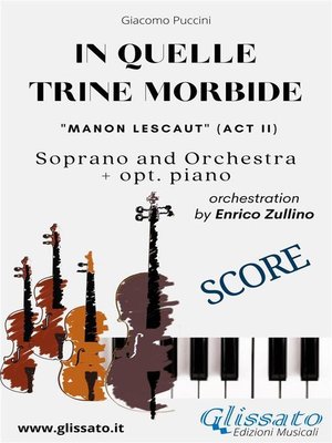 cover image of "In quelle trine morbide" for soprano and orchestra (Score)